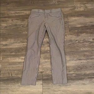 Stripes navy and white gap cropped dress pants